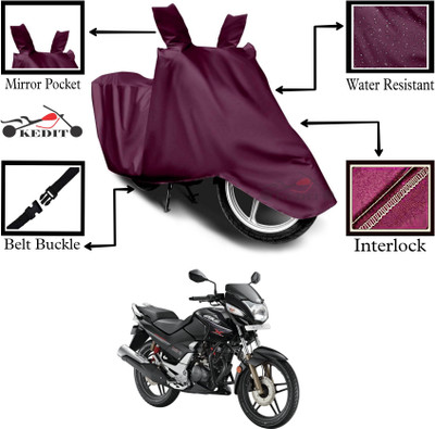 KEDIT Two Wheeler Cover for Hero(CBZ, Maroon)