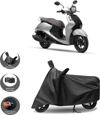 WMIZEXA Waterproof Two Wheeler Cover for Yamaha(Black)