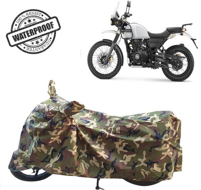 ROYAL AUTO MART Waterproof Two Wheeler Cover for Royal Enfield(Himalayan, Green, Multicolor)