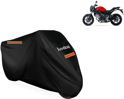 Juvdoxj Waterproof Two Wheeler Cover for Suzuki(SV 650 BS6, Black)