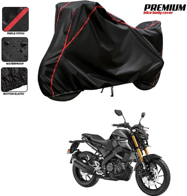 CoverXpert Two Wheeler Cover for Yamaha(MT 15 New, Black, Red)