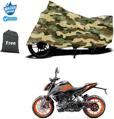 CODOKI Waterproof Two Wheeler Cover for KTM(200 Duke BS6, Yellow)
