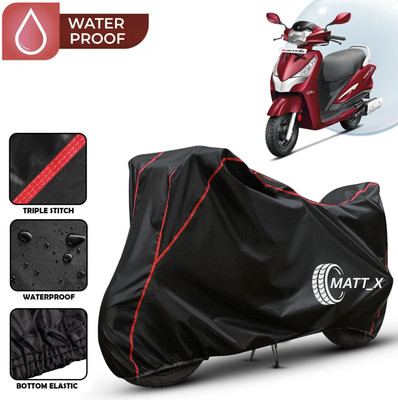 MATT_X Waterproof Two Wheeler Cover for Hero(Destini 125, Multicolor, Black, Red)