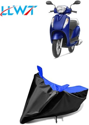 KPIND Waterproof Two Wheeler Cover for Suzuki(Access 125, Black, Blue)