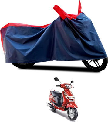 PAGORA Waterproof Two Wheeler Cover for Mahindra(Duro 125, Black, Red)