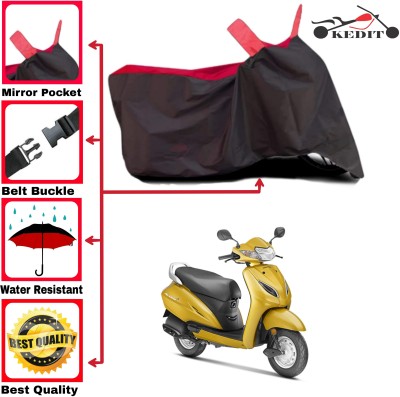 KEDIT Two Wheeler Cover for Honda(Activa 5G, Red, Black)