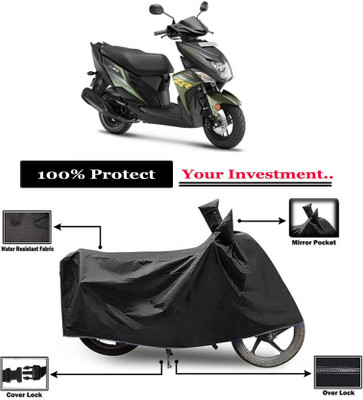 AASHTIK MART Two Wheeler Cover for Yamaha(Cygnus Ray ZR BS6, Black)