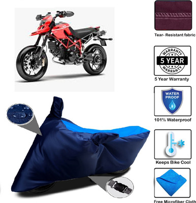MISSION COLLECTION Waterproof Two Wheeler Cover for Ducati(Hyperstrada, Blue)
