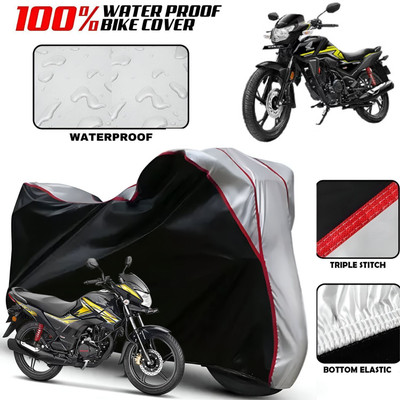 OliverX Waterproof Two Wheeler Cover for Honda(SP 125, Black, Silver)