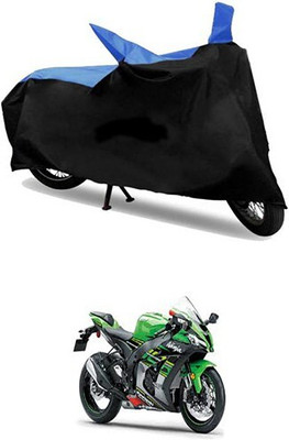 Mdstar Waterproof Two Wheeler Cover for Kawasaki(Blue, Black)