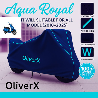 OliverX Waterproof Two Wheeler Cover for Bajaj(Chetak, Blue, Red)