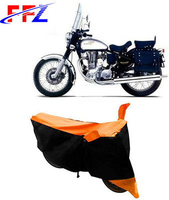 FFZ Waterproof Two Wheeler Cover for Royal Enfield(Machismo 350, Black, Orange)