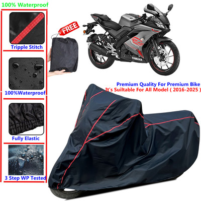 SThanaveX Waterproof Two Wheeler Cover for Yamaha(YZF R15 V3.0, Black)