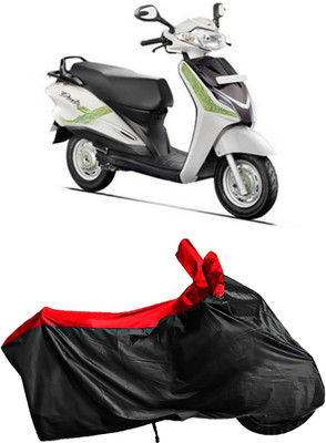 rakku Waterproof Two Wheeler Cover for Hero(Moto Corp Duet, Black, Red)