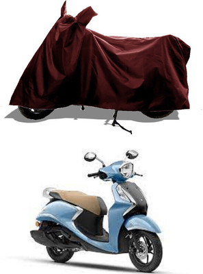 GROFATIK Two Wheeler Cover for Yamaha(Fascino 125 BS6, Maroon)