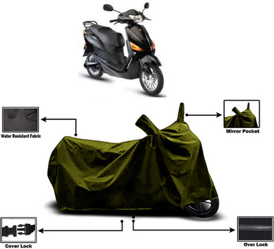 Amexride Two Wheeler Cover for Hero Electric(Electric Optima Plus BS6, Green)