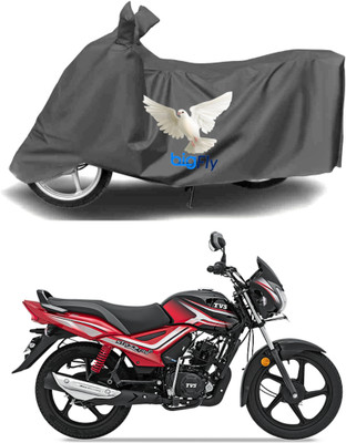 BigFly Waterproof Two Wheeler Cover for TVS(Star City Plus BS6, Grey)