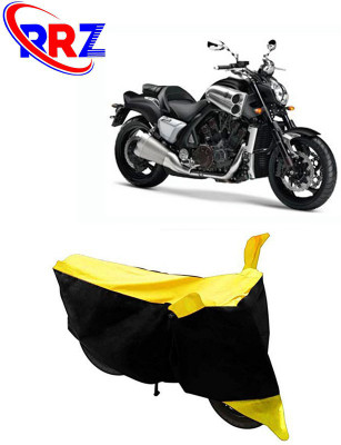 RRZ Waterproof Two Wheeler Cover for Yamaha(VMAX, Black, Yellow)
