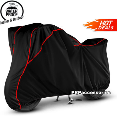 PRPaccessories Waterproof Two Wheeler Cover for Bajaj(Avenger, Black, Red)