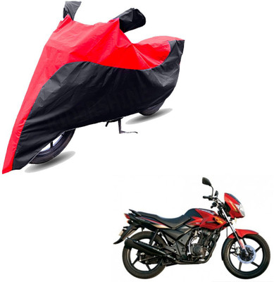 RiderShine Two Wheeler Cover for TVS(Flame 125, Black, Red)