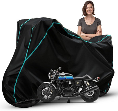 Car Styling Waterproof Two Wheeler Cover for Royal Enfield(GT650R, Black, Blue, Multicolor)