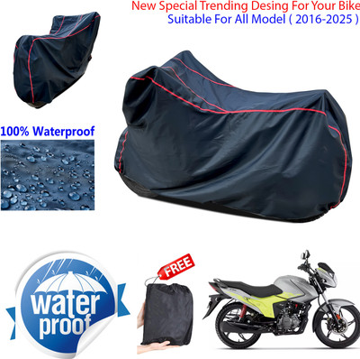 AUTOCAD Waterproof Two Wheeler Cover for Hero(Glamour Blaze, Black)