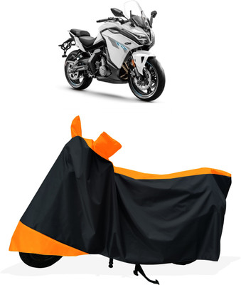 Tricway Two Wheeler Cover for CFMoto(650GT BS6, Orange)