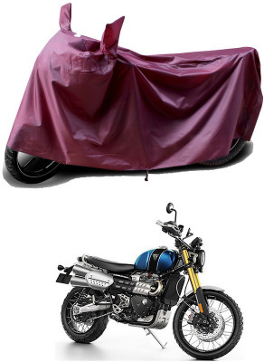 APNEK Waterproof Two Wheeler Cover for Triumph(Scrambler 1200 BS6, Maroon)
