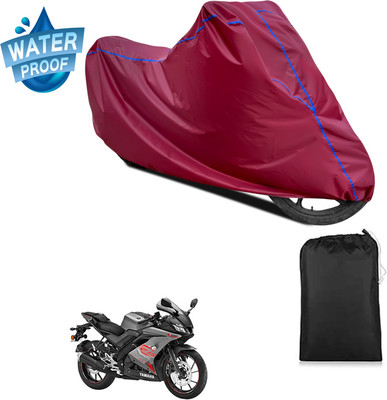 PAGORA Waterproof Two Wheeler Cover for Yamaha(YZF R15 V3.0, Maroon)