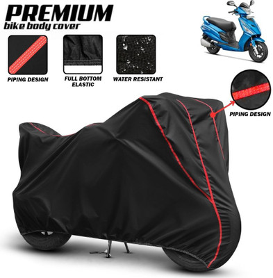 Mwiss Waterproof Two Wheeler Cover for Hero(Maestro, Black, Red)