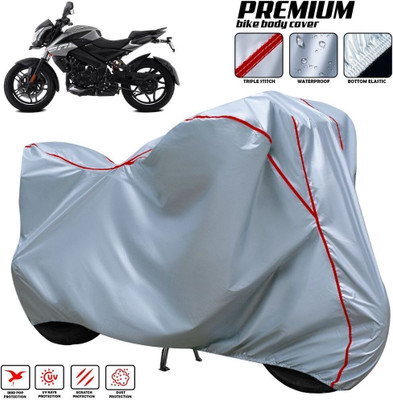 xodi Waterproof Two Wheeler Cover for Bajaj(Pulsar NS200, Silver, Red, Multicolor)