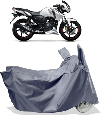 Amexride Two Wheeler Cover for TVS(Apache 150, Grey)