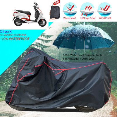 OliverX Waterproof Two Wheeler Cover for Hero(Maestro Edge 110 BS6, Black)