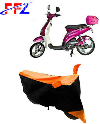 FFZ Waterproof Two Wheeler Cover for Avon(E Lite, Black, Orange)
