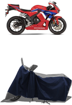 SUGASHRI Waterproof Two Wheeler Cover for Honda(CBR 600 RR, Grey, Blue)