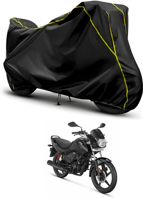 GOSHIV-car and bike accessories Waterproof Two Wheeler Cover for Hero(Passion, Black, Black)