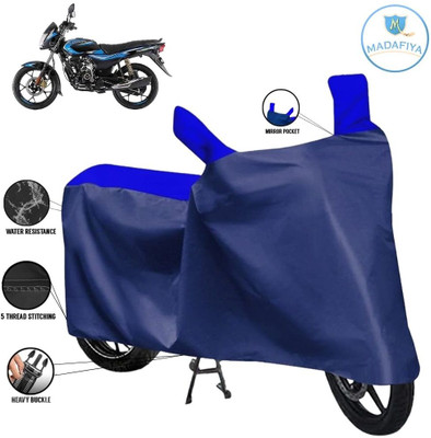 MADAFIYA Waterproof Two Wheeler Cover for Bajaj(Platina 110 H-Gear, Blue, Multicolor)