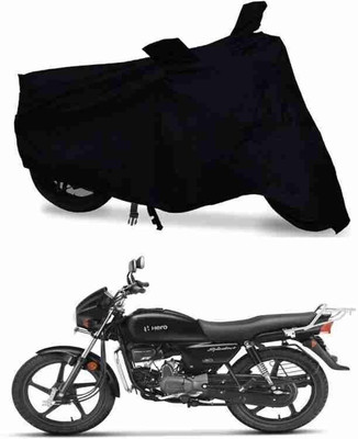 DeepShakshi AUTOMOTIVE Two Wheeler Cover for Hero(Splendor Plus, Black)