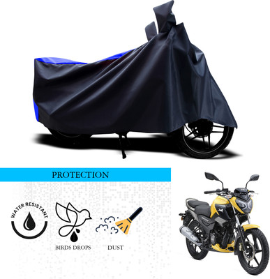 SnehaSales Waterproof Two Wheeler Cover for TVS(Raider, Black, Blue)