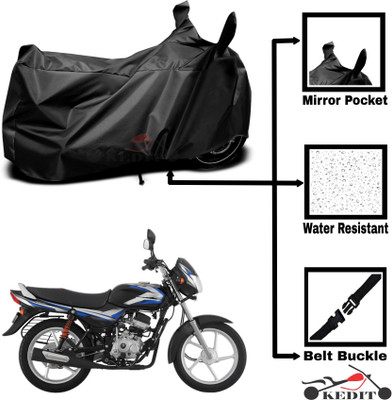 KEDIT Two Wheeler Cover for Bajaj(CT100, Black)