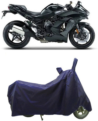 Coxtor Waterproof Two Wheeler Cover for Kawasaki(Ninja H2 SX BS6, Blue)
