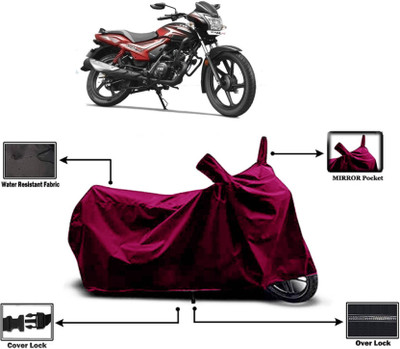 KEDIT Two Wheeler Cover for TVS(Star City Plus, Maroon)
