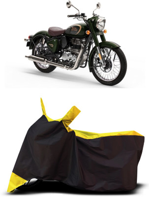VESMEI Two Wheeler Cover for Royal Enfield(350 BS6, Yellow)