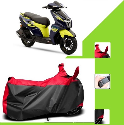 WMIZEXA Two Wheeler Cover for Universal For Bike(NTORQ, Black, Red)