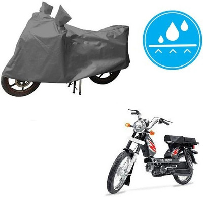 MMSSTAR Waterproof Two Wheeler Cover for TVS(Heavy Duty Super XL, Grey)