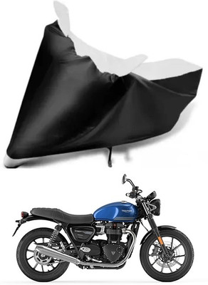 Variety Products Collection Waterproof Two Wheeler Cover for Triumph(Street Triple RS BS6, White, Black)