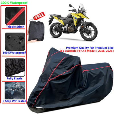 SThanaveX Waterproof Two Wheeler Cover for Suzuki(Black)