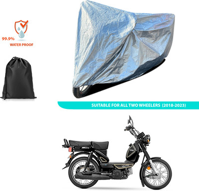 CODOKI Waterproof Two Wheeler Cover for TVS(XL 100 Heavy Duty BS6, Silver)
