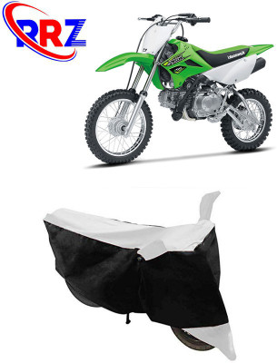 RRZ Waterproof Two Wheeler Cover for Kawasaki(KLX 110, Black, White)