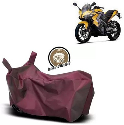 OliverX Waterproof Two Wheeler Cover for Bajaj(Pulsar SS400 BS6, Maroon)